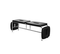 DIANXI Nordique - Style créatif long banc rembourré en cuir pour chambre à coucher, lit - Banc de canapé (noir, 160 x 35 x 45 cm)