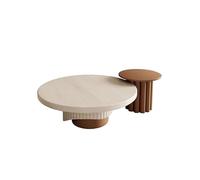 DIANXI Table Basse Ronde, Combinaison d'appoint, Petit Appartement, Salon, personnalité créative, décoration, Meubles, Balcon, Loisirs, Rangement pour Les Petits Espaces(80cm)