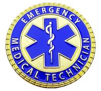 Dianzan Broche Caducée Étoile De Vie Médicale, Broche Ronde Bleue Symbole Ambulancier Paramédical, Broche À Revers pour Médecin Infirmière