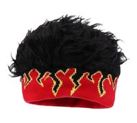 Dianzan Chapeaux À Visière pour Hommes avec Perruque À Pointes, Chapeau en, Chapeau Tricoté À Flamme avec Attachés, Bandeau De Perruque À Courts Amusant, Chapeau Fantaisie avec