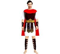 Dianzan Costume De Gladiateur Romain pour Hommes, Costume De Soldat Grec Ancien, Robe Fantaisie, Cape pour Halloween, Déguisement De Fête
