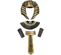 Dianzan Costume De Pharaon Égyptien, Dieu Grec, Roi De L'égypte Antique, Déguisement Égyptien pour avec Accessoires, Idéal pour Halloween Cosplay.