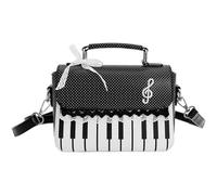 Dianzan Elegante Bolso De Mano Con Diseño De Piano, Novedoso Bolso De Mano Con Diseño De Piano, Antirrobo, Informal, Bandolera De Piel Sintética, Elegante Bolso De Hombro Para Mujer Y Hombre.
