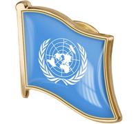 Dianzan Insigne des Nations Unies, Broche Drapeau Onu, Insigne Symbole Onu, Cadeau Diplomatique, Bijou Relations Internationales, 19 X 18 Mm