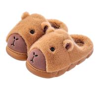 Dianzan Pantuflas De Animales De Peluche Con Dibujos De Carpincho Para Interior, Cálidas, De Algodón, Antideslizantes, Para Invierno, Para Suelo, Para Interiores Y Esponjosas.