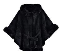 Dianzan Poncho Cardigan Oversize pour Femme, Châle, Étole, Manches Chauve-Souris, Cape avec Ceinture, Idéal pour L'automne l'hiver.