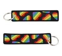 Dianzan Porte-clés Arc-en-Ciel Coucher De Lesbien - Anneau De Fermeture Éclair pour À Dos, À Main, Bagage, Bandoulière - Porte-clés Lesbien/Gay Amusant pour - Porte-clés Voiture/