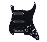 DIAO79NI Humbucker Pickguard pour guitare électrique avec câblage Singlecut chargé pré-câblé SSH Pickguard pour guitare Fender Strat (noir)