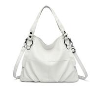 DIAOZI Sacs à Main Portés Main Femme Pas Cher Grand Sac a Main pour les Cours Lycée Sac à Main Femme Tendance Vintage pour les Travail, Études, Loisirs, Shopping Blanc