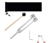 Diapason 128 Hz Ensemble de Diapasons avec Marteau en Silicone Diapason en Alliage D'aluminium pour la Thérapie des Chakras la Thérapie Sonore l'Anti-stress