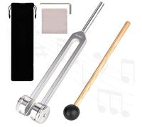 Diapason 128 Hz - Réponse en fréquence précise - Diapason thérapie avec marteau en silicone et outil de réparation pour les tests auditifs, les os, les muscles articulaires