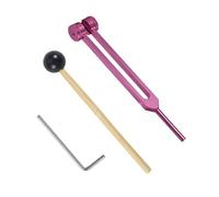 Diapason 128hz en Alliage D'aluminium, Diapason Therapeutique avec Marteau en Silicone et Sac de Rangement, Diapasons pour la Guérison pour la Thérapie le Son, Soulagement Stress(Violet)