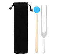 Diapason, 432 HZ Diapason en alliage d'aluminium Ensemble d'outils de thérapie sonore de marteau en bois
