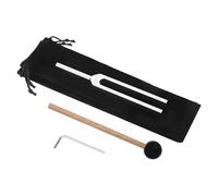 Diapason 512 Hz en alliage d'aluminium, diapason thérapeutique, avec un marteau en silicone, un outil de réparation et un chiffon de nettoyage, emballé dans une pochette en velours