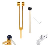 Diapason de 128 Hz pour la guérison avec chakras du marteau réflexe, diapason en acier inoxydable de qualité médicale avec poids fixes pour la thérapie par le son