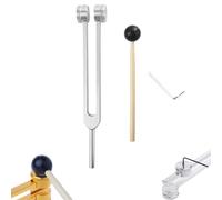 Diapason de 128 Hz pour la guérison avec chakras du marteau réflexe, diapason en acier inoxydable de qualité médicale avec poids fixes pour la thérapie par le son