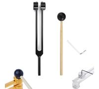 Diapason de 128 Hz pour la guérison avec chakras du marteau réflexe, diapason en acier inoxydable de qualité médicale avec poids fixes pour la thérapie par le son