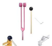 Diapason de 128 Hz pour la guérison avec chakras du marteau réflexe, diapason en acier inoxydable de qualité médicale avec poids fixes pour la thérapie par le son