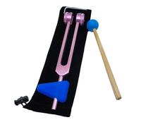 Diapason Diapason en alliage d'aluminium avec marteaux for dispositif de réglage des instruments soulagement du stress(Rose Gold)
