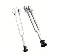 Diapason en acier inoxydable 128 Hz C Tone avec 2 styles de réglage par vis pour un réglage clair, précis pour l'accordage des instruments de musique, livré avec sac de transport (B)