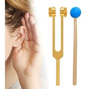 Diapason en Alliage D'aluminium 272,2 Hz, Ensemble de Diapasons, avec Marteau pour Relâcher la Tension, Soulager le Stress, Stimuler le Système Immunitaire, Méditation, Poses de