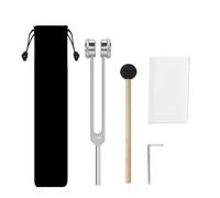 Diapason en alliage d'aluminium de 21,3 cm avec marteau réflexe pour thérapie par le son, accessoires de méditation