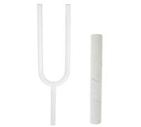 Diapason en cristal de quartz transparent 10 mm - Outil de méditation puissant avec résonance vibratoire riche - Essentiel de relaxation et de yoga - Maillets en daim inclus