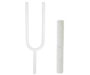 Diapason en cristal de quartz transparent 10 mm - Outil de méditation puissant avec résonance vibratoire riche - Essentiel de relaxation et de yoga - Maillets en daim inclus