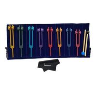 Diapason Ensemble de diapasons colorés en alliage d'aluminium, outils sonores musique, 8 pièces(8pcs with bag)