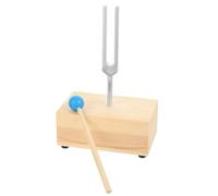 Diapason Expérimental 528 Hz en Alliage D'aluminium, Outil Acoustique | Base en Bois, avec Marteau en Bois, Réglage Ajustable, pour Éducation Musicale et Expérience Physique