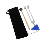 Diapason Jeu de boules diapason 128 Hz avec marteau réflexe à percussion triangulaire for Massage sonore(Silver)