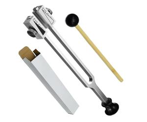 Diapason médical semi-quantitatif réglable en d'aluminium et bois avec échelle, 27 cm, 100 g, outil de diagnostic sensoriel du pied pour hôpitaux, cliniques et utilisation professionnelle de