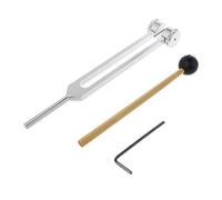 Diapason portable 128 Hz en aluminium de qualité clinique nerve/sensorielle avec marteau et clé à molette
