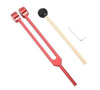 Diapason Pour Piano Ensemble de diapasons 128 Hz en alliage d'aluminium for thérapie sonore colorée(Red-pommel)