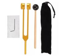 Diapason Pour Piano Kit de diapason 128 Hz, nettoyeur d'oreilles réglable en aluminium et outil de vibration portable(Gold)