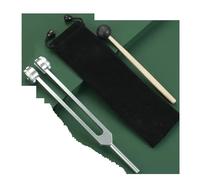 Diapason professionnel 256HZ 1024HZ alumineux diapason Percussion Instrument de musique tonalité Standard pour la guérison des chakras, thérapie par le son(Silver bag hammer)