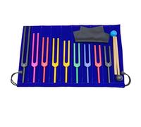 Diapason Solfeggio, Set de 9 Diapasons Colorés en Alliage d’Aluminium avec 2 Maillets en Silicone, pour Yoga et Relaxation (174 Hz, 285 Hz, 396 Hz, 417 Hz, 528 Hz, 639 Hz, 741 Hz, 852 Hz, 963 Hz)