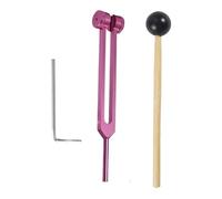 Diapason Therapeutique Diapason 128 Hz en alliage d'aluminium diapason instruments de percussion sonore(Pink)