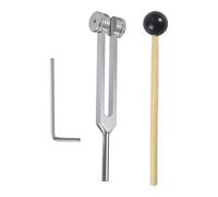 Diapason Therapeutique Diapason 128 Hz en alliage d'aluminium diapason instruments de percussion sonore(Silver)