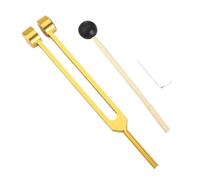 Diapason Therapeutique Ensemble de diapasons 128 Hz, diapason bio-acoustique en alliage d'aluminium, coloré réglable(Gold-pommel)