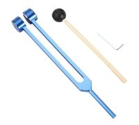 Diapason Therapeutique Ensemble de diapasons 128 Hz, diapason bio-acoustique en alliage d'aluminium, coloré réglable(Blue-pommel)