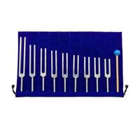 Diapason Therapeutique Ensemble de diapasons en alliage d'aluminium, argent, diapason professionnel, méditation(9pcs Set)