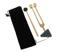Diapason Therapeutique Jeu de boules diapason 128 Hz avec marteau réflexe à percussion triangulaire for Massage sonore(Gold)