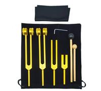 Diapasons de en d'aluminium de 8 pouces | Jeu de touches avec maillet en bois | Ensemble vibrant | Outil de méditation | Thérapie sonore pour méditation, relaxation