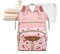 Diaper Bag Backpack - Essentials Diapers Bag with Pacifier Case, Stylish Travel Backpack for Girl and Boy Changing Pad Diaper Bags Ord Fabric Gray, Daily Outdoor Use 14,96 pouces, rose, Consulte