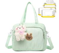 Diaper Bag Tote - Safe Material Large Nursery Storage Bin Basket Portable Holder Tote Bag - Convenient Tissue Storage Large Capacity Car Organizer, Durable Diaper Pouch for Diapers, Boy, Girl