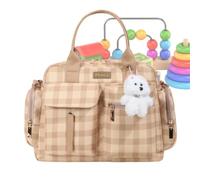 Diaper Bag Tote with Handle | 14.17x10.63x5.12inch Casual Plaid Sling