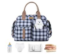 Diaper Bag Tote with Handle | 14.17x10.63x5.12inch Casual Plaid Sling