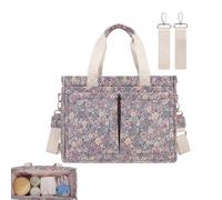 Diaper Caddy Organizer, Portable Diaper Bag, Travel Diaper Organizer, Floral Pattern Diaper Tote, Lightweight Tote Diaper Bag, Cart Bag Travel Accessoires, Nursery Storage Bin For Diapers, Wipes &