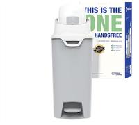 DIAPER CHAMP Handsfree Medium - Poubelle à couches anti-odeurs - mains libre - capacité idéale - crèches, micro-crèches, MAM - Sans cassettes de recharge - Gris